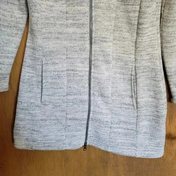 Kuhl Sweater Womens Small Cream Alaska Long Full Zip Pockets Travel Grey - Picture 4 of 13